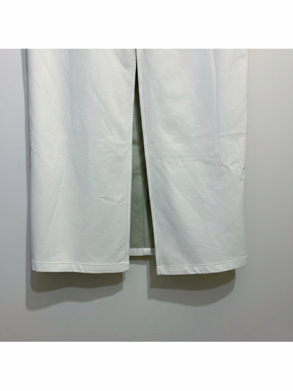 Free People City Slicker Vegan Faux Leather Maxi Skirt Cream Off-White New 10 - Picture 8 of 12
